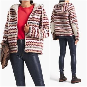 RAG & BONE Fair Isle faux shearling hooded jacket